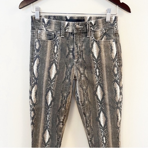 Joe’s Jeans NEW Gray Snakeskin Pattern Jeans Icon Mid Rise Skinny Ankle Size 25 - Picture 5 of 13